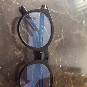 Tom Ford Black and Gold Round Glasses